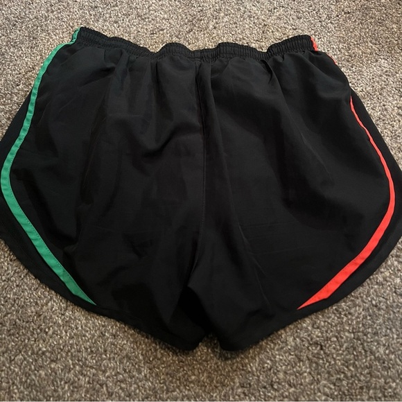 Nike Women's Black Running Shorts with Multicolor Stripes size M - Picture 2 of 3